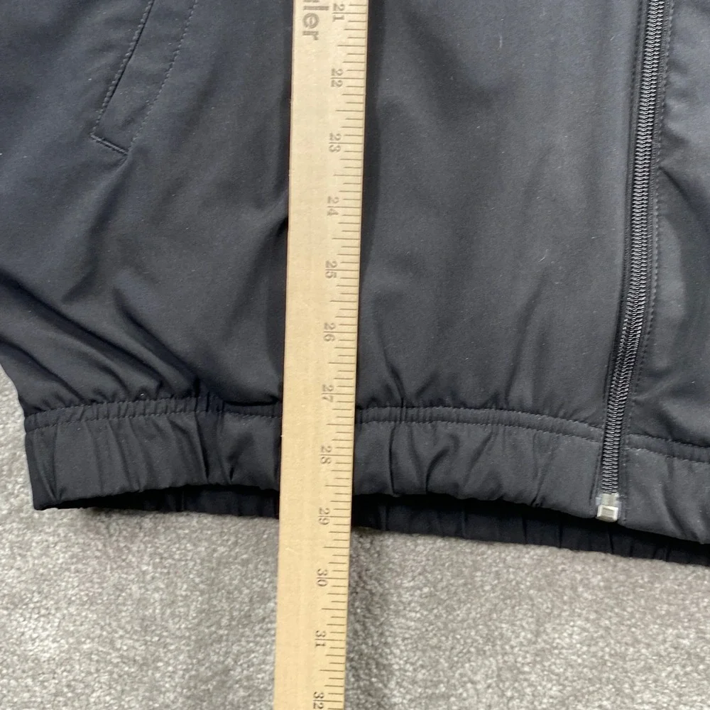 Adidas Windbreaker Jacket Mens XL Black Gold Fleece Lined Full Zip DX7717
